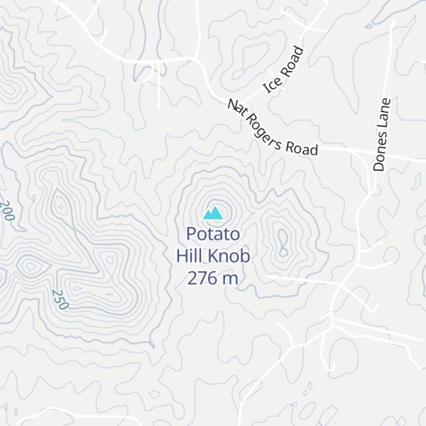 Map of Potato Hill Knob