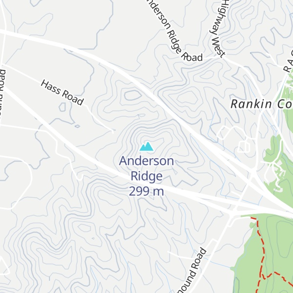 Map of Anderson Ridge