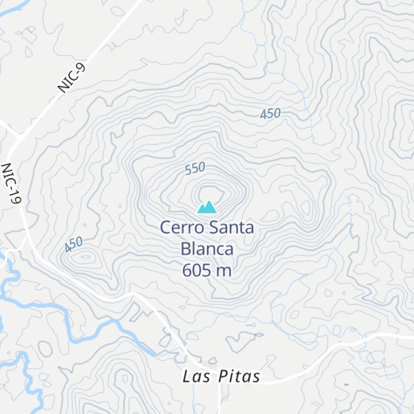 Map of Cerro Santa Blanca