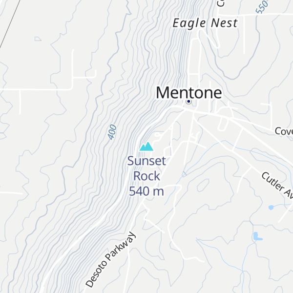 Map of Sunset Rock