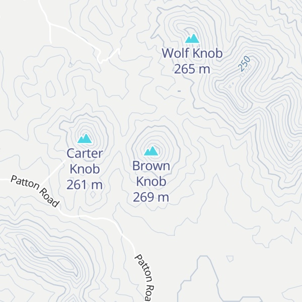 Map of Brown Knob