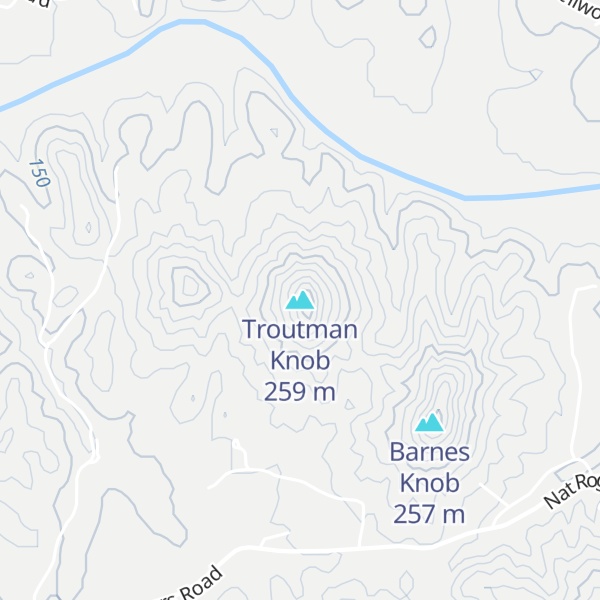 Map of Troutman Knob
