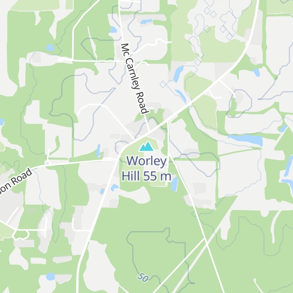 Map of Worley Hill