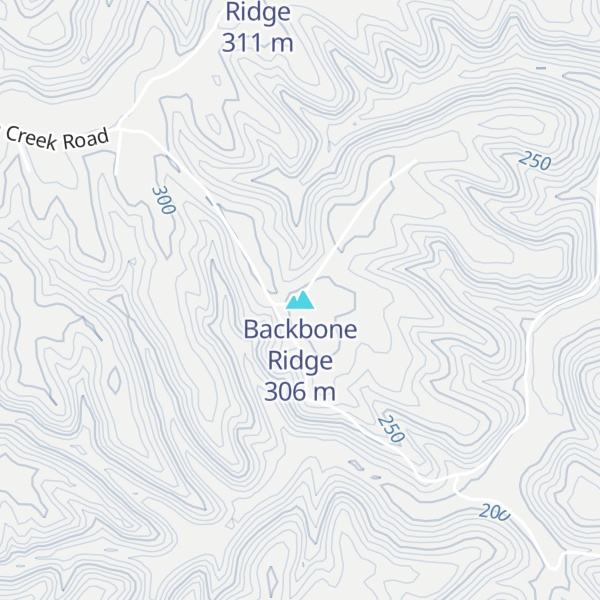 Map of Backbone Ridge