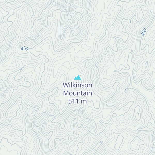 Map of Wilkinson Mountain