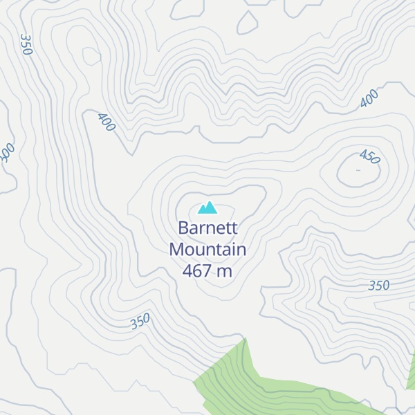 Map of Barnett Mountain