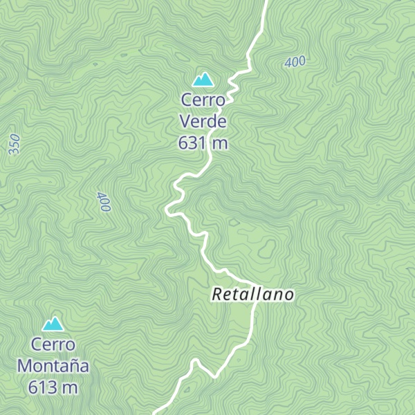 Map of Cerro Retallano