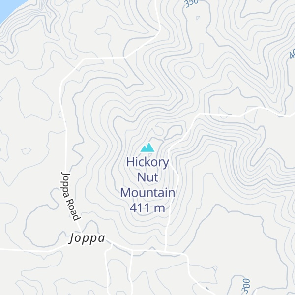 Map of Hickory Nut Mountain