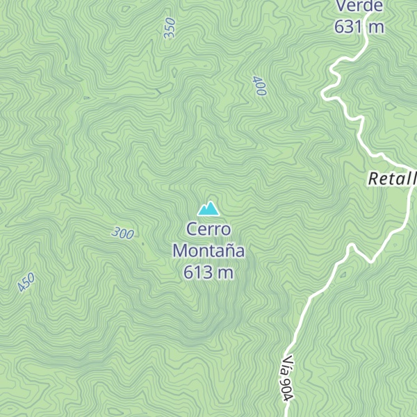 Map of Cerro Montaña