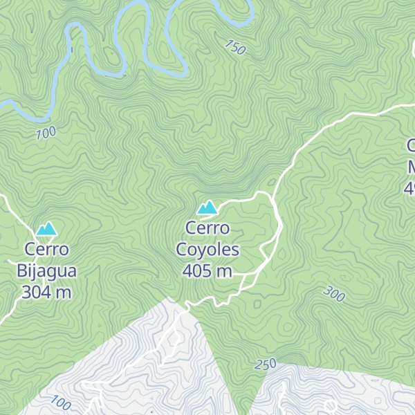 Map of Cerro Coyoles
