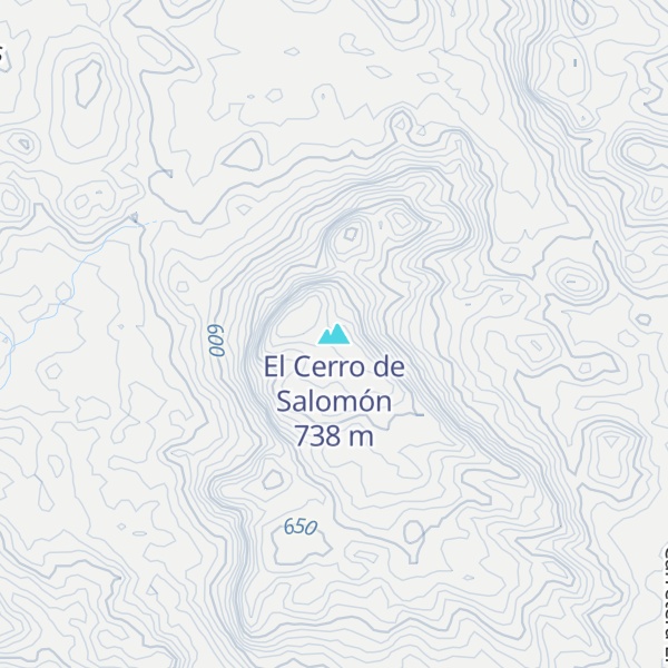 Map of El Cerro de Salomón