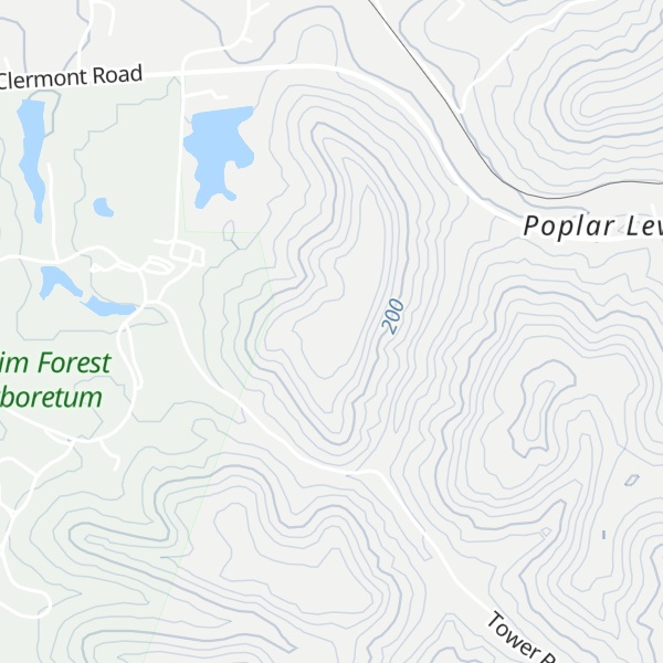 Map of Houck Knob