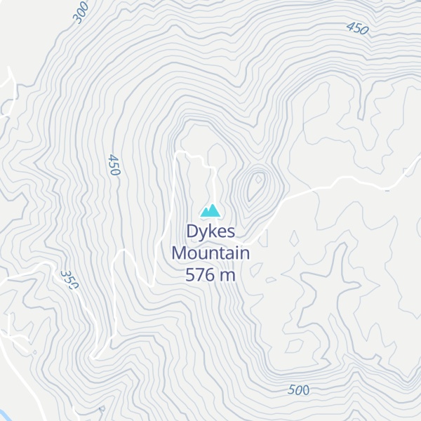 Map of Dykes Mountain