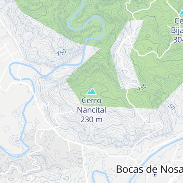 Map of Cerro Nancital