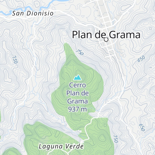 Map of Cerro Plan de Grama