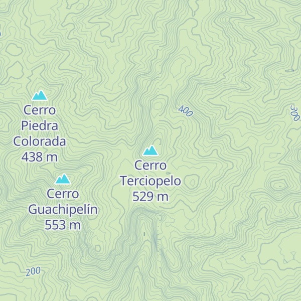Map of Cerro Terciopelo