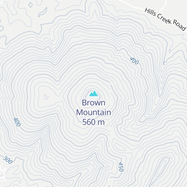 Map of Brown Mountain