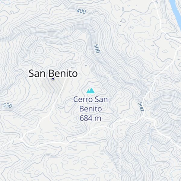 Map of Cerro San Benito