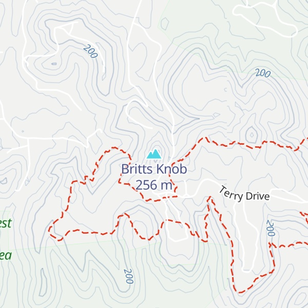 Map of Britts Knob