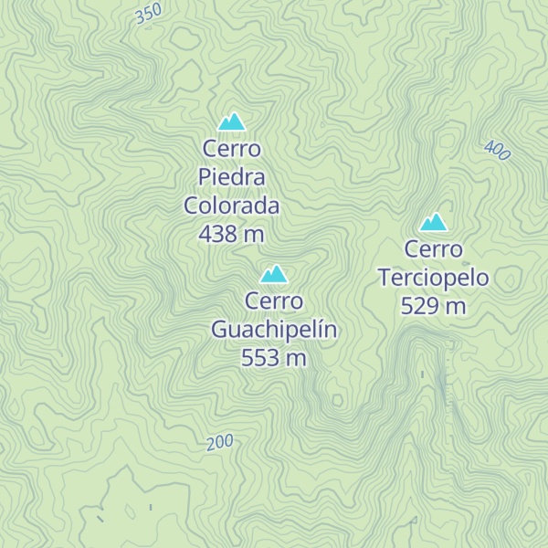 Map of Cerro Guachipelín