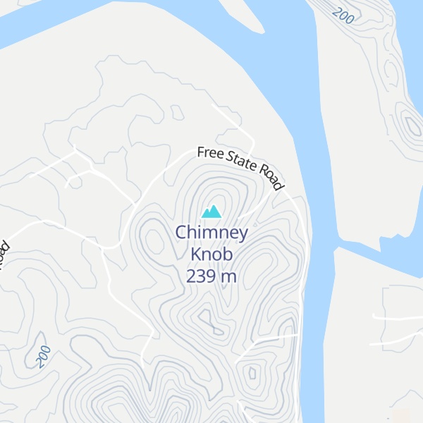 Map of Chimney Knob