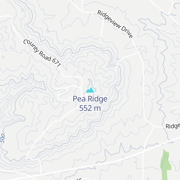 Map of Pea Ridge