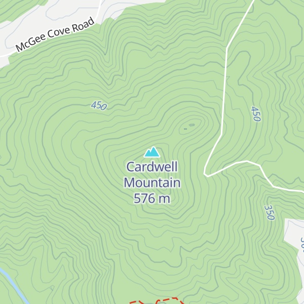 Map of Cardwell Mountain