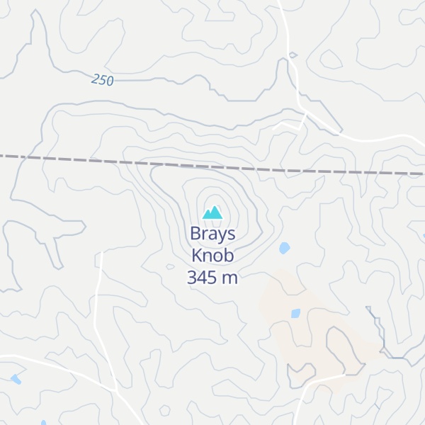 Map of Brays Knob