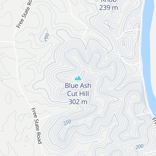 Map of Blue Ash Cut Hill