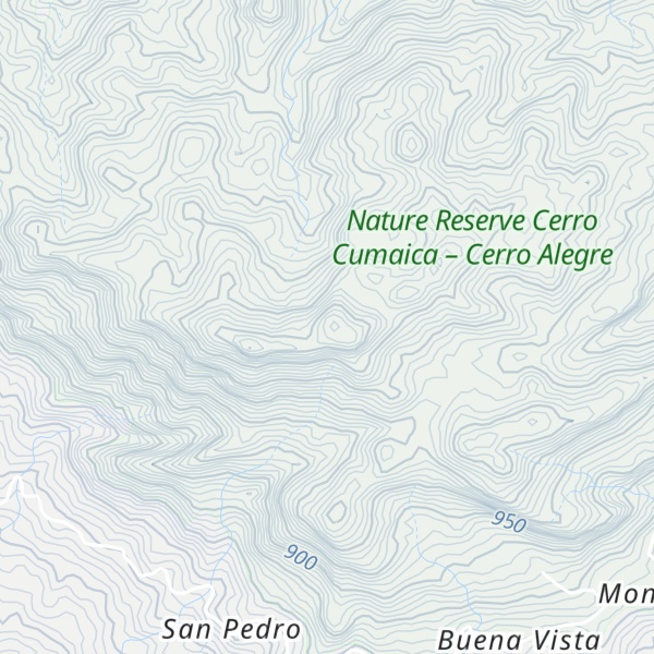 Map of Cerro Peña Blanca