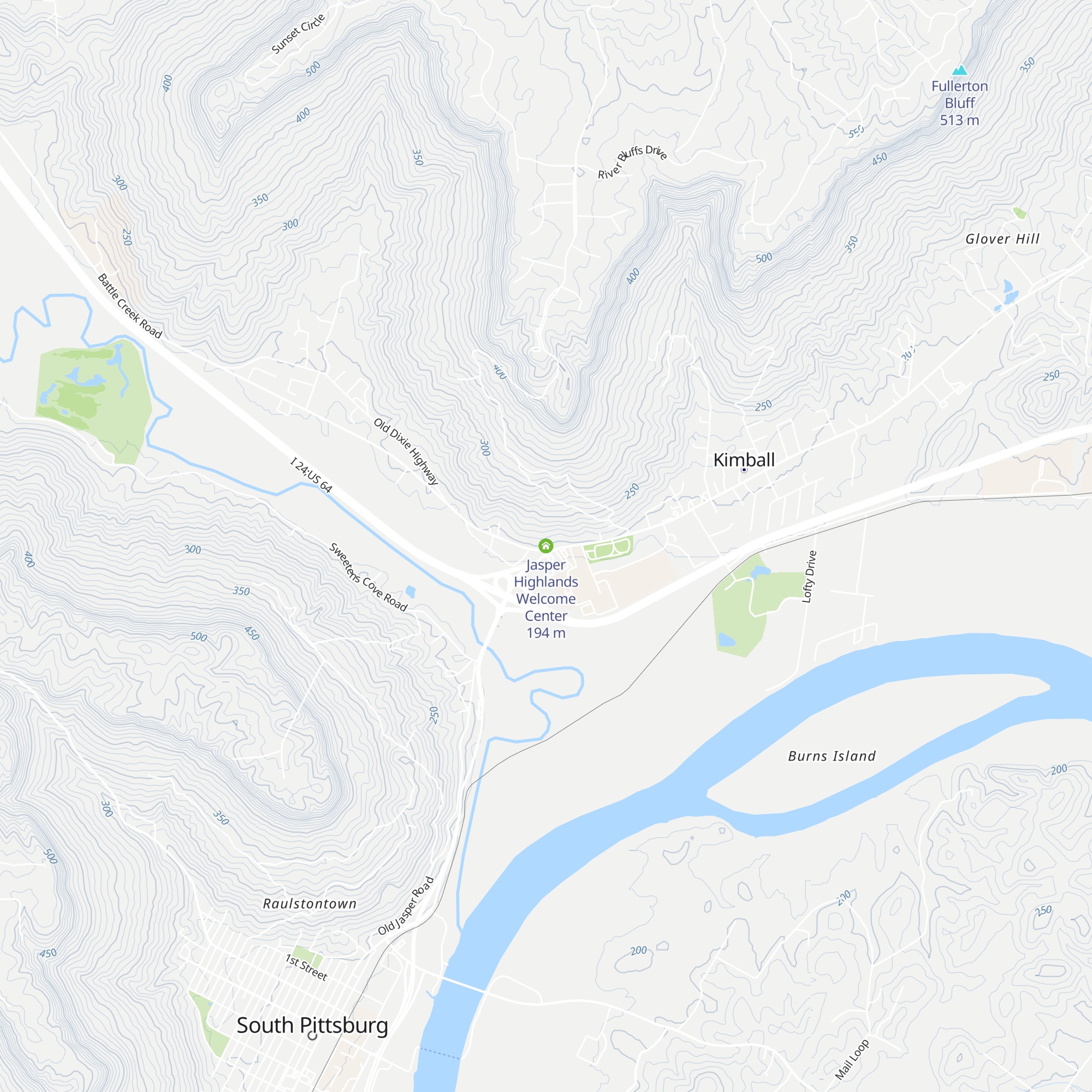Jasper Highlands Welcome Center map