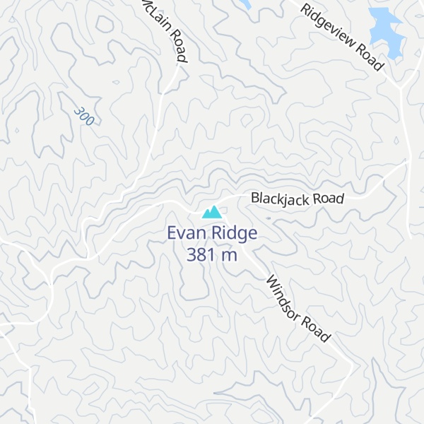 Map of Evan Ridge