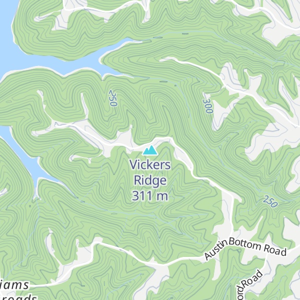 Map of Vickers Ridge