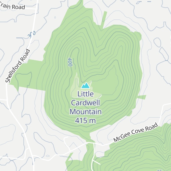 Map of Little Cardwell Mountain