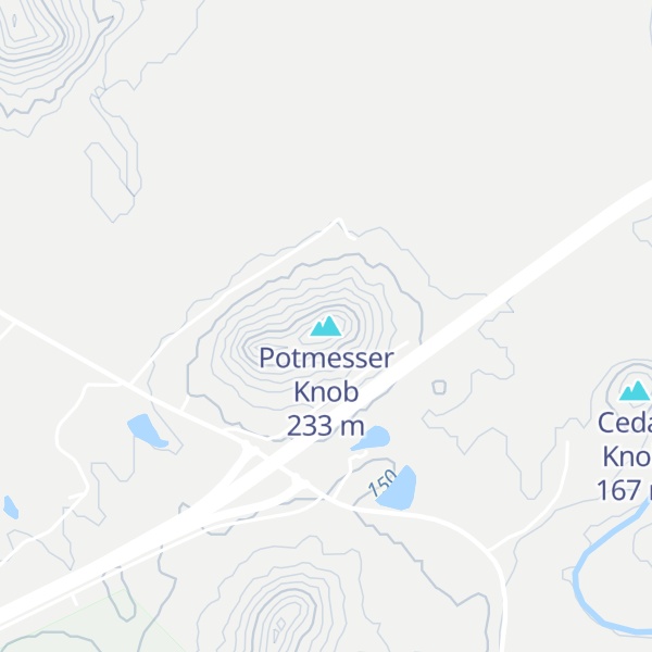 Map of Potmesser Knob