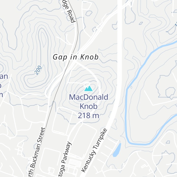 Map of MacDonald Knob