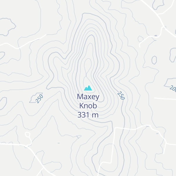 Map of Maxey Knob