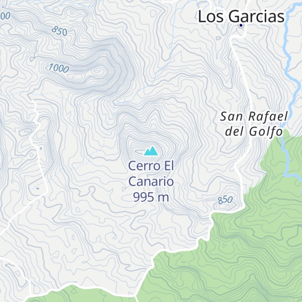 Map of Cerro El Canario