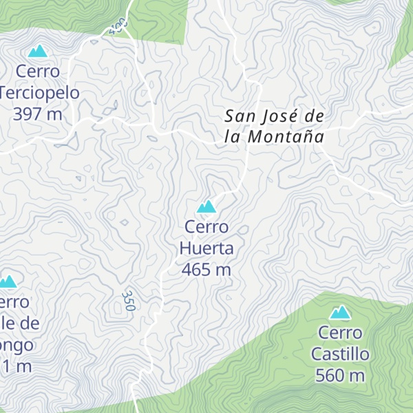 Map of Cerro Huerta
