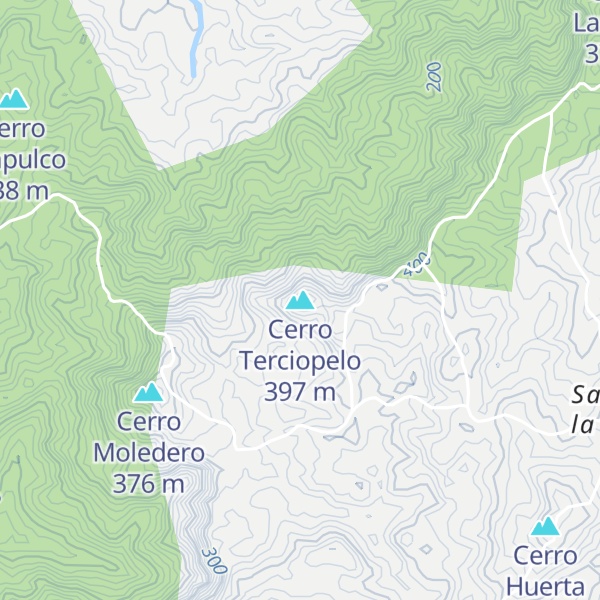 Map of Cerro Terciopelo