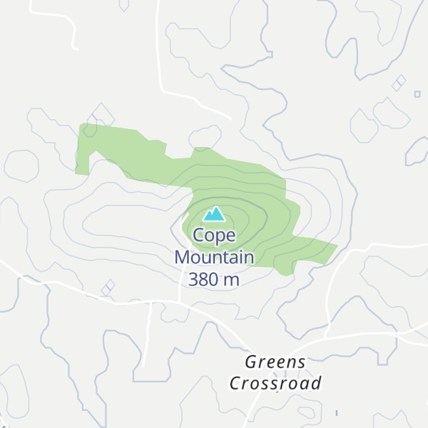 Map of Cope Mountain