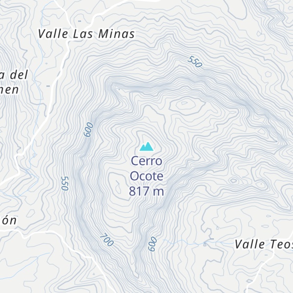 Map of Cerro Ocote