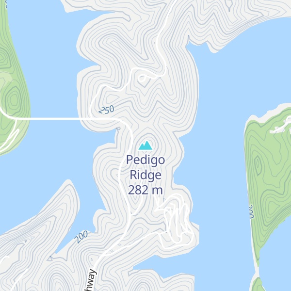 Map of Pedigo Ridge