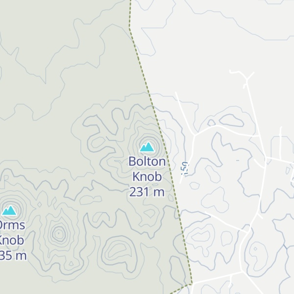 Map of Bolton Knob