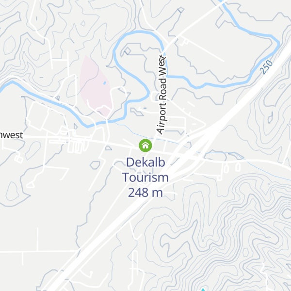 Map of Dekalb Tourism