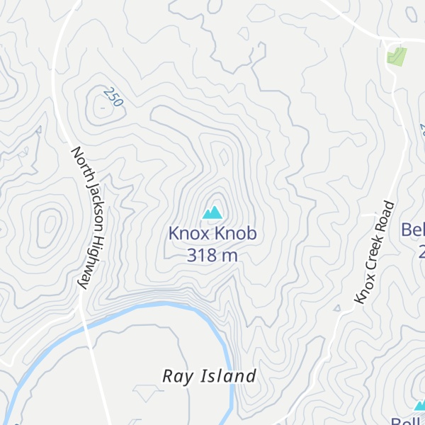 Map of Knox Knob