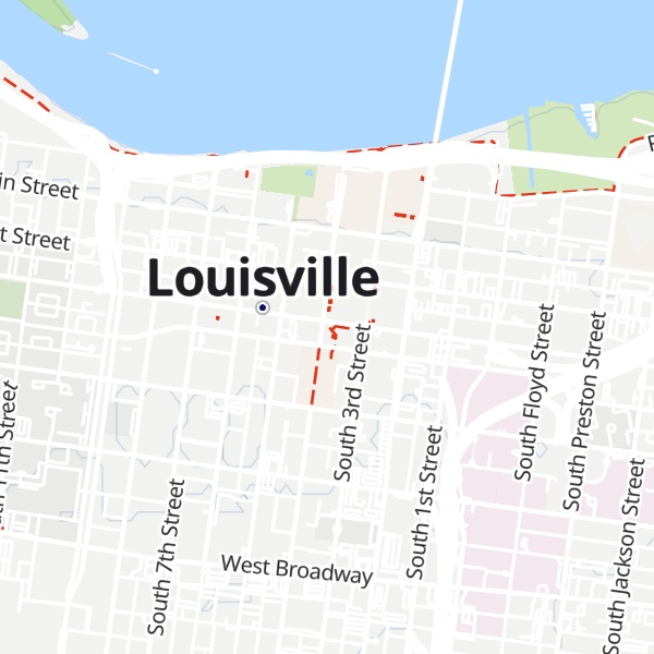 Map of Louisville Visitor Information Center