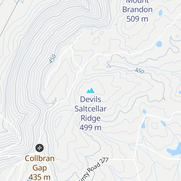 Map of Devils Saltcellar Ridge