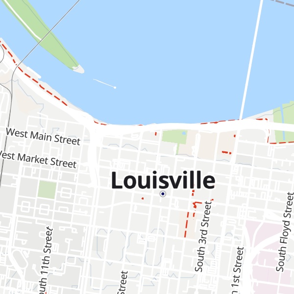 Map of Louisville Kentucky Visitors Center