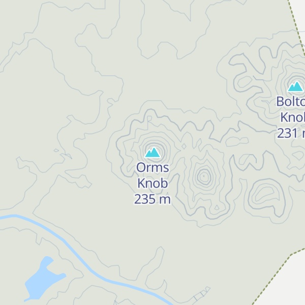Map of Orms Knob